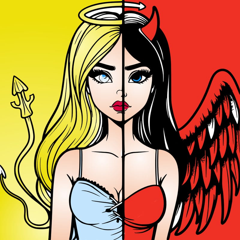 devil vs angel realistic girl