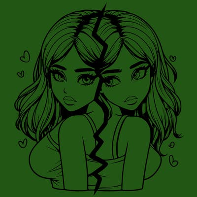 realistic girl split