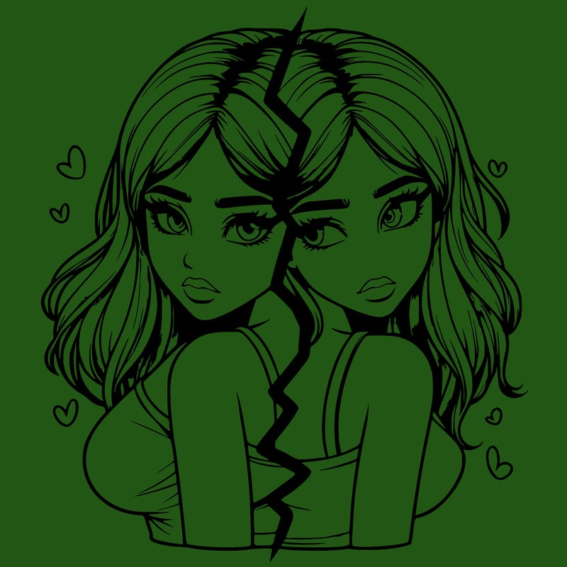 realistic girl split