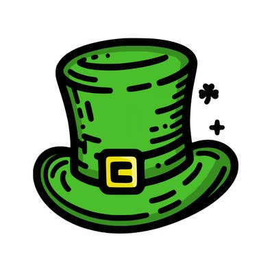 st patrick hat with thin lines