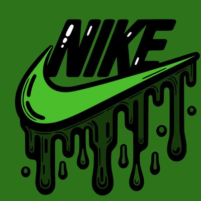 dripping nike logo
