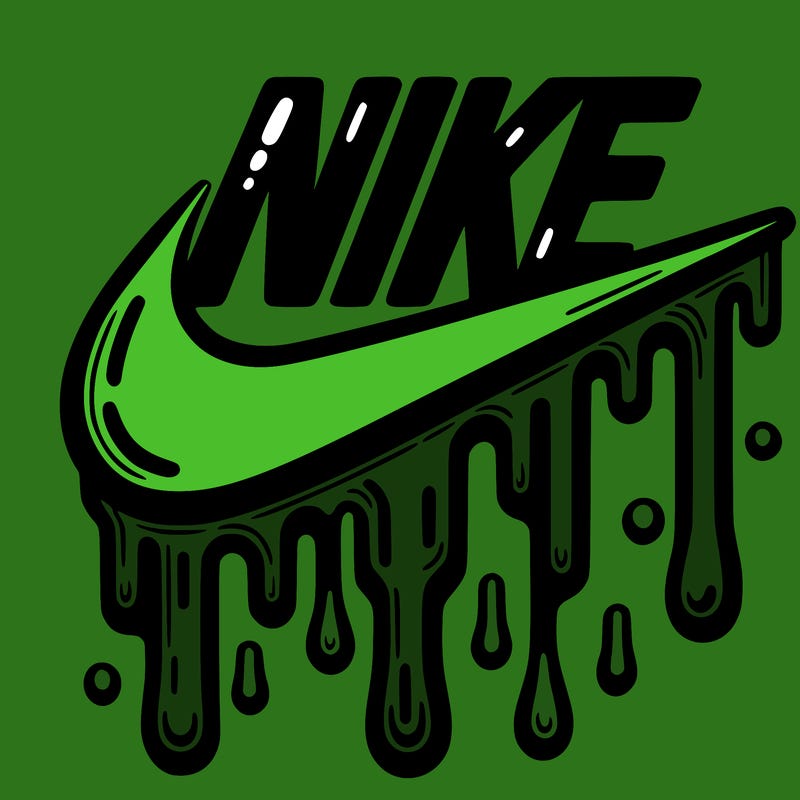 dripping nike logo