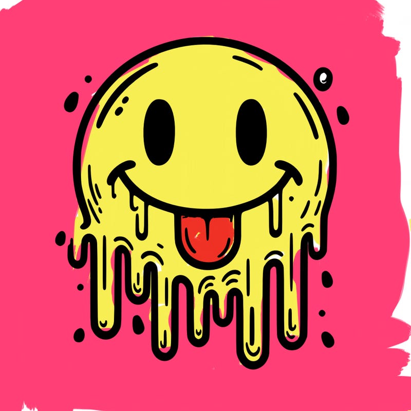 driping smiley face