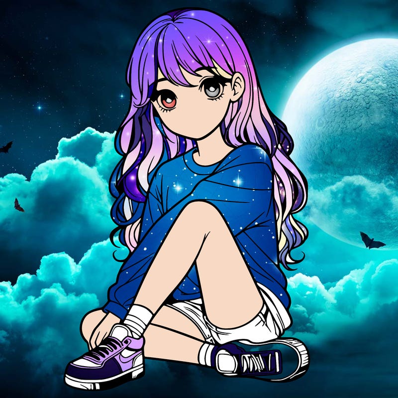 girl sitting realistic