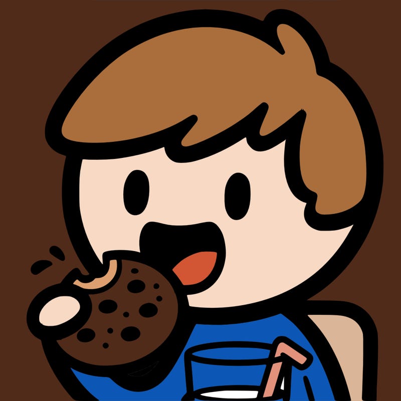 person eating cookie