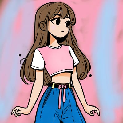 girl in a cute crop top