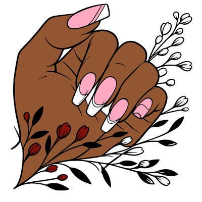 nails with french tip