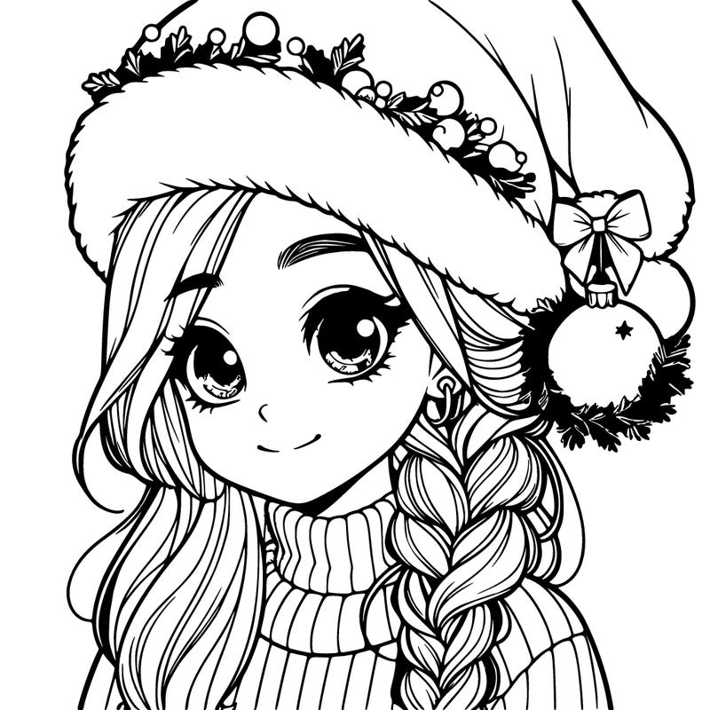 christmas realistic girl