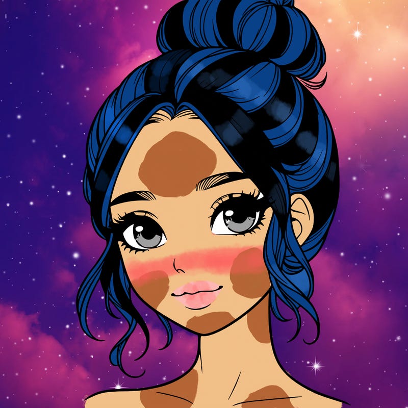 realistic pretty girl with hair in bun