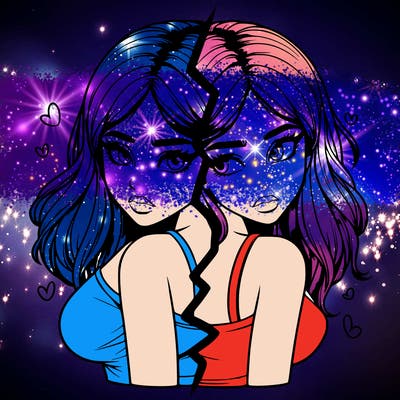 realistic girl split