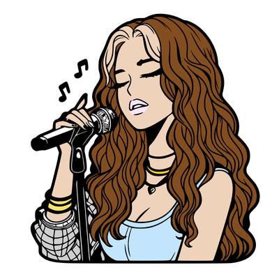 realistic female singer