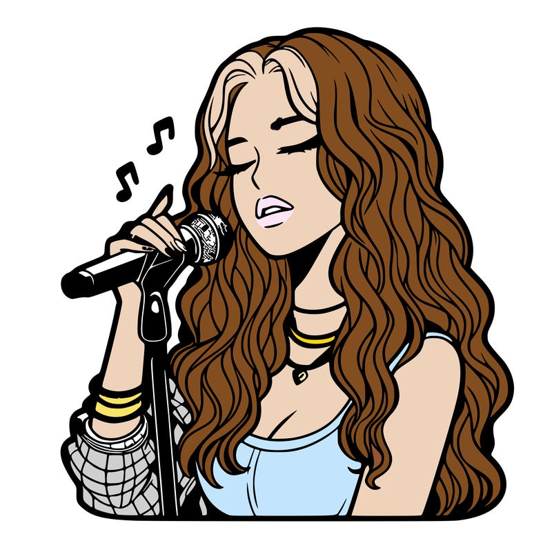 realistic female singer