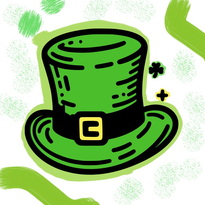 st patrick hat with thin lines