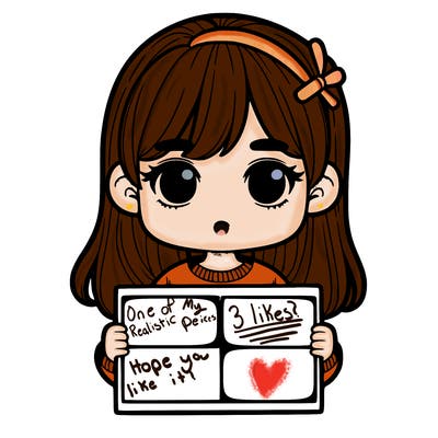 girl with a straight face holding empty sign