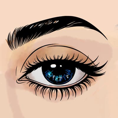 eye closed realistic