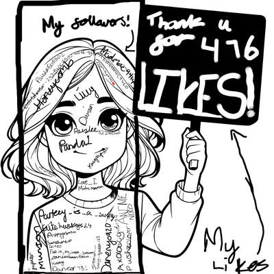 realistic girl holding up a sign