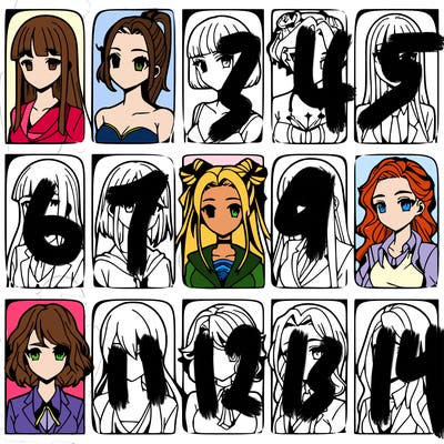 girls that look diffrent anime