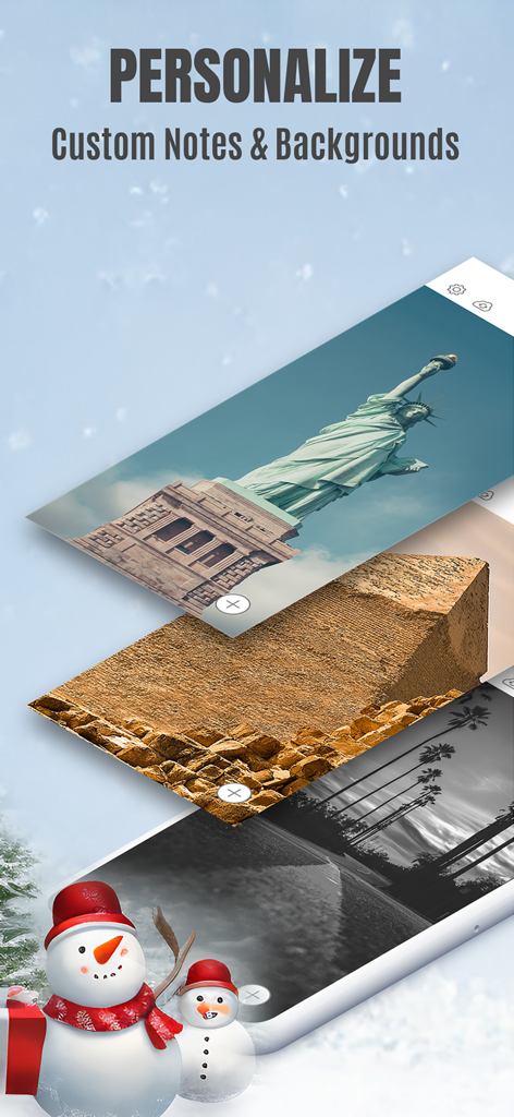 Sticky Notes App Remind Widget - Sticky Notes app screen showing personalization options for custom note backgrounds.