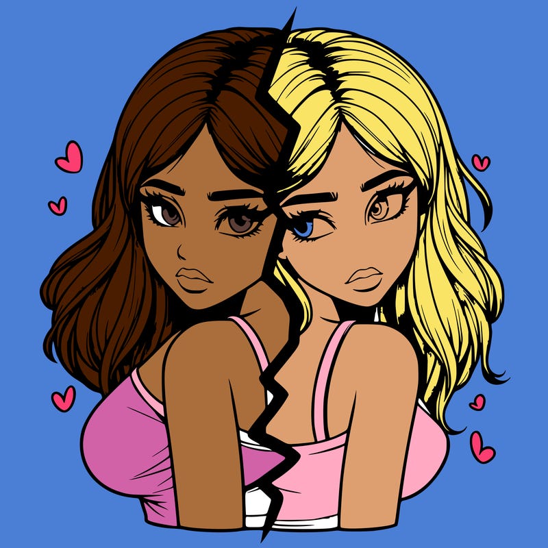 realistic girl split