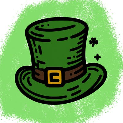 st patrick hat with thin lines