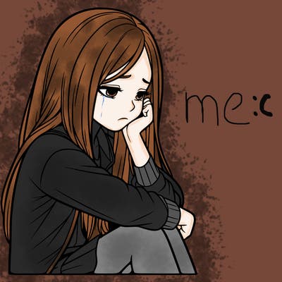 a realistic girl with depression