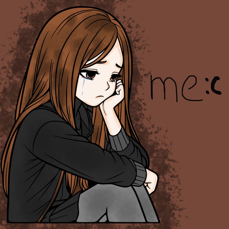 a realistic girl with depression