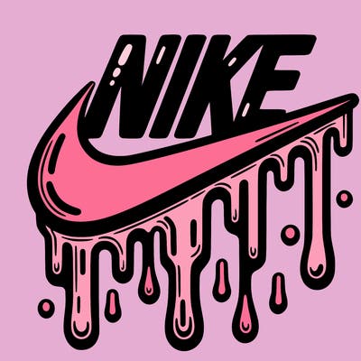 dripping nike logo