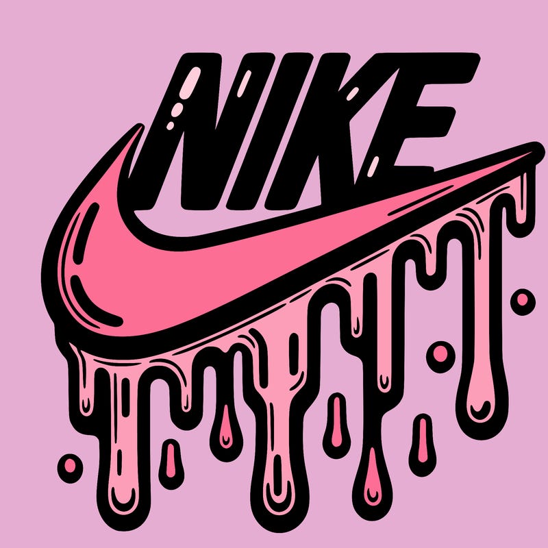 dripping nike logo