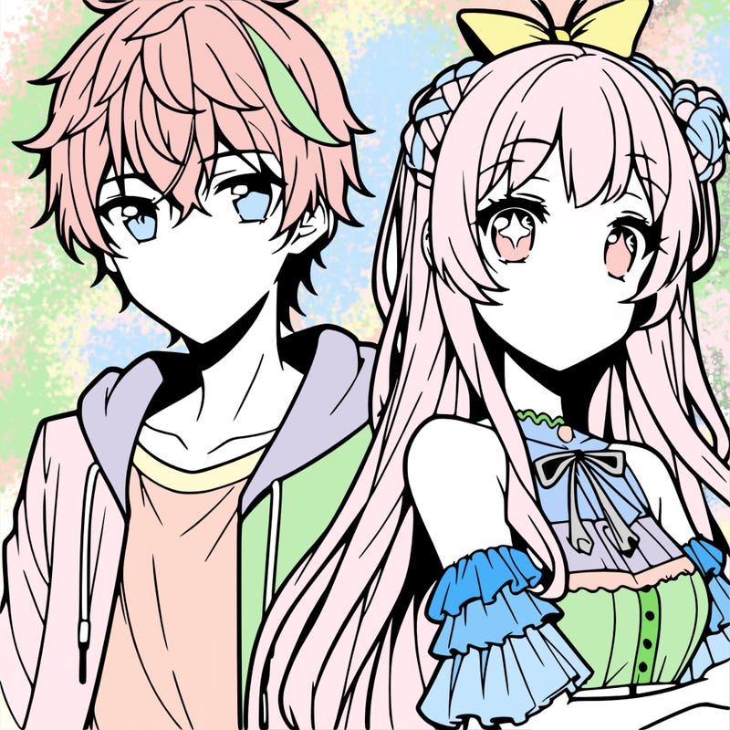 anime girl and boy