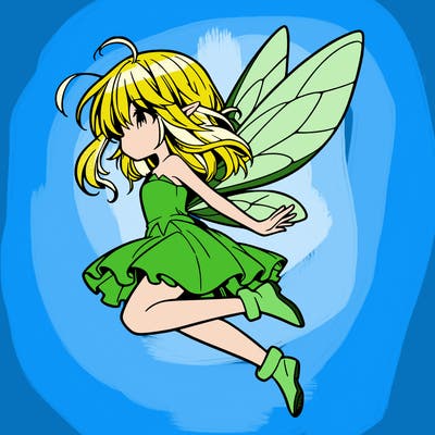 manga fairy flying