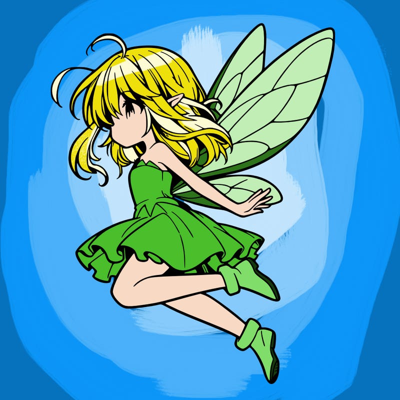 manga fairy flying