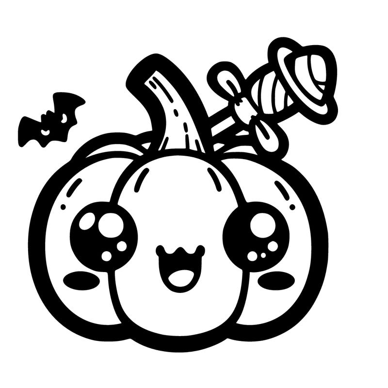 kawaii halloween pumpkin