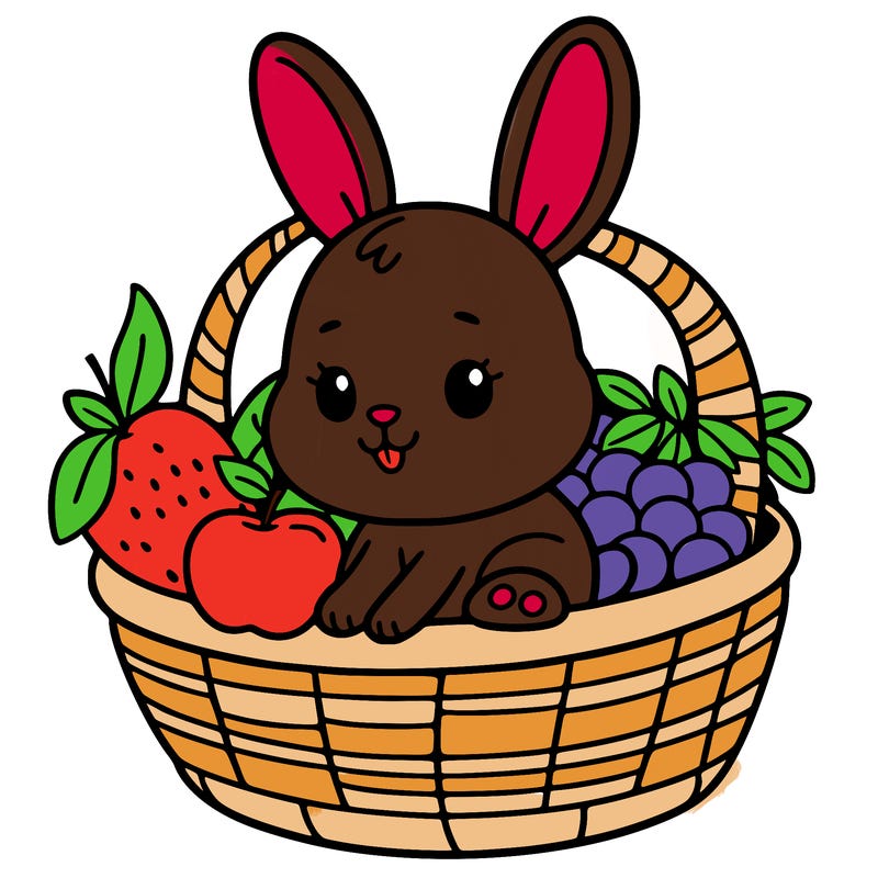 bunny in a fruit basket