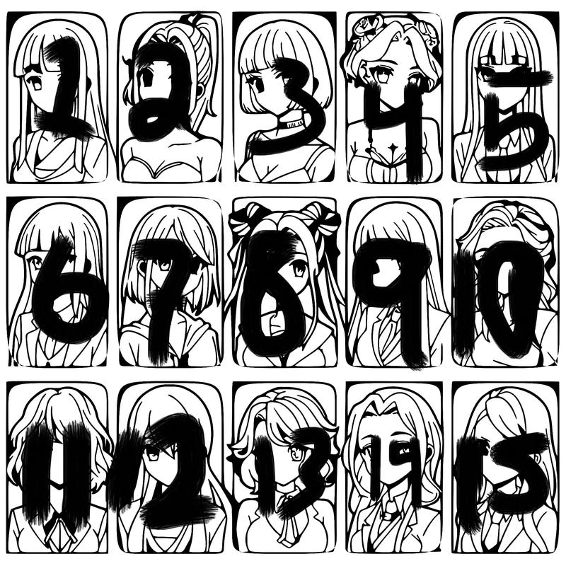 girls that look diffrent anime