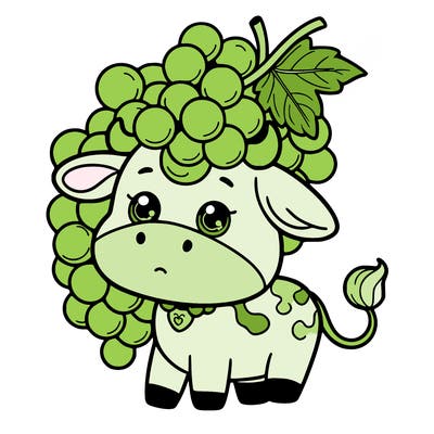 cute grape cow