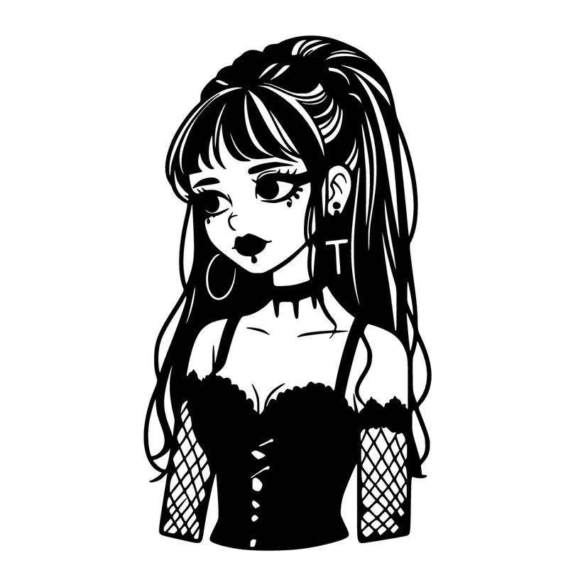 realistic goth girl