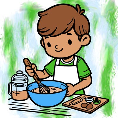 boy cooking