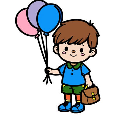 child holding ballon’s