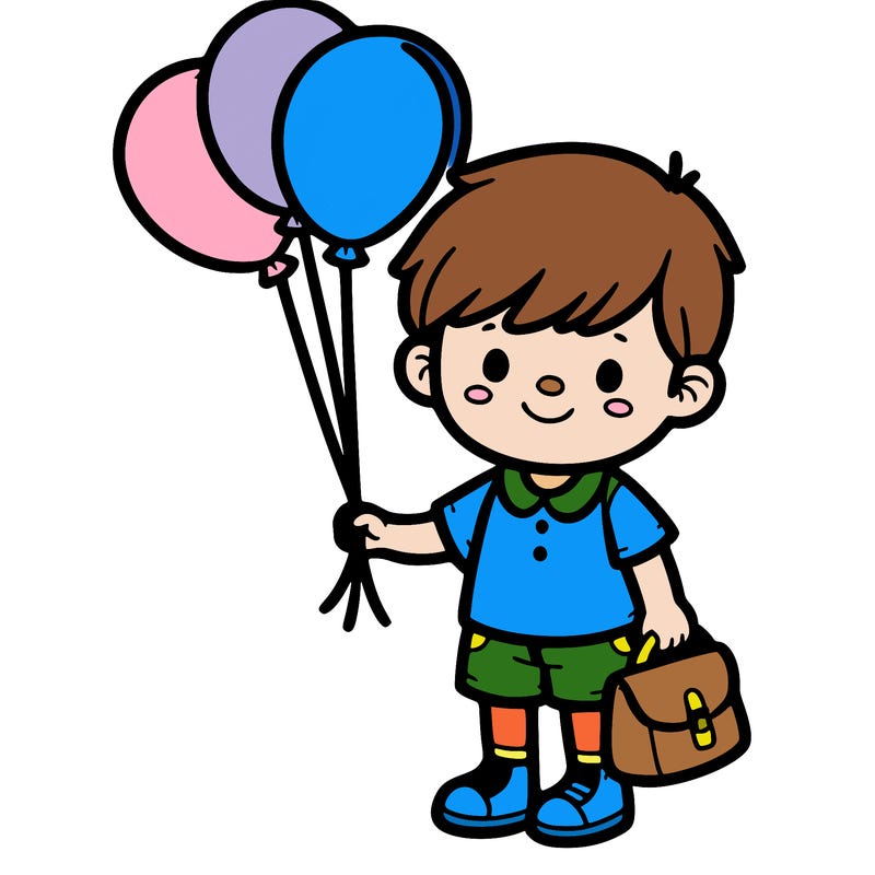 child holding ballon’s