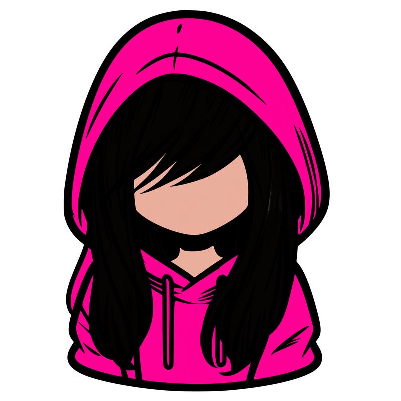 girl with hair covering her face and wearing a hoodie