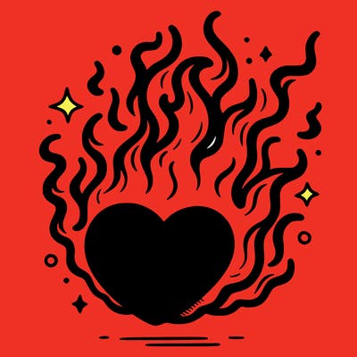 flaming heart