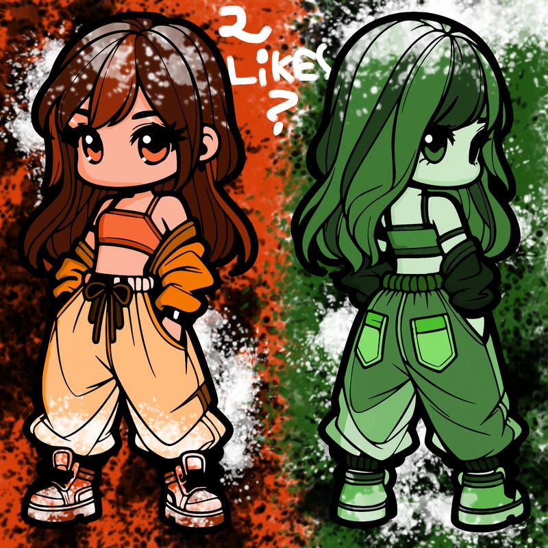 girl in crop top and baggy pants