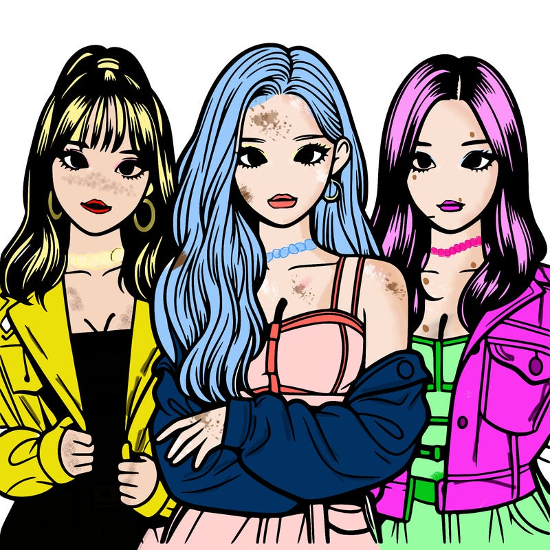 a group of 3 k-pop girls