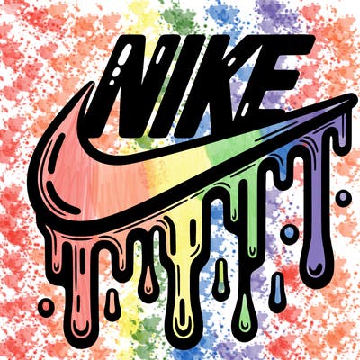 dripping nike logo
