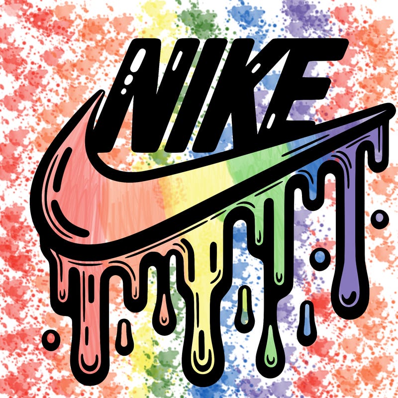 dripping nike logo
