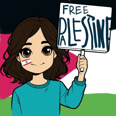 realistic girl holding up a sign