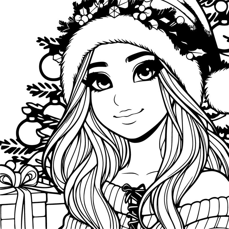 christmas girl realistic