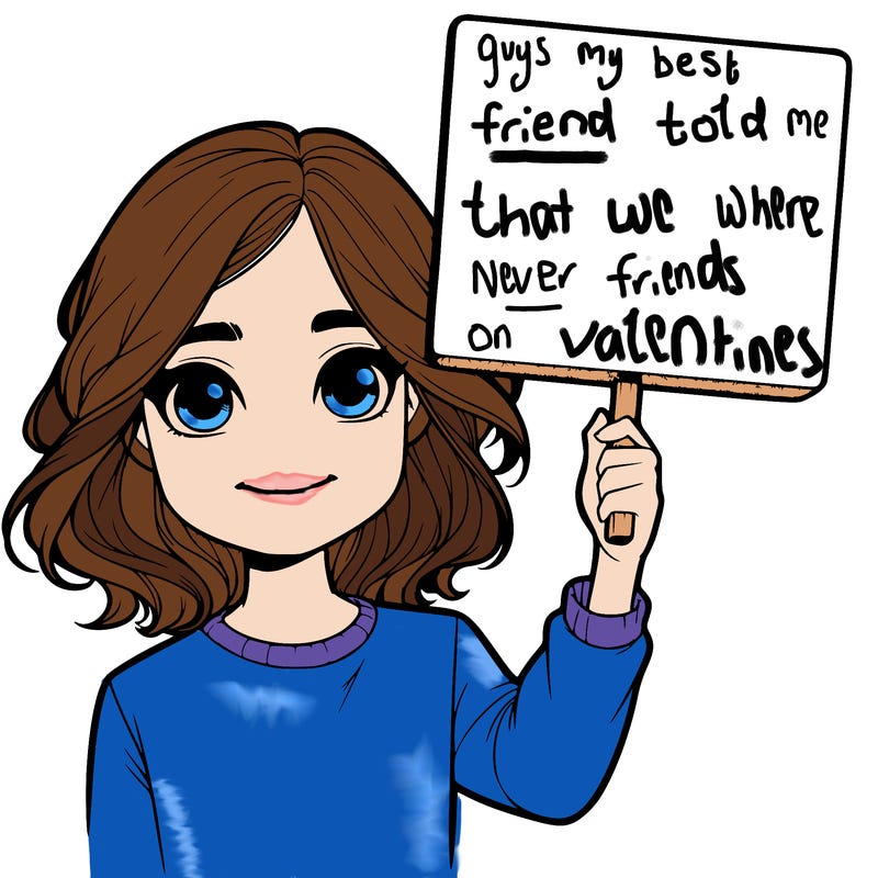 realistic girl holding up a sign