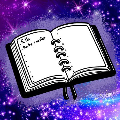 open note book blank