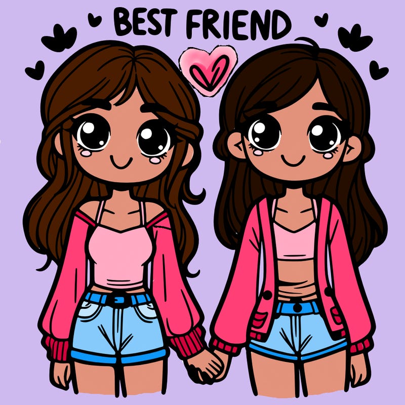best friend two people  girls